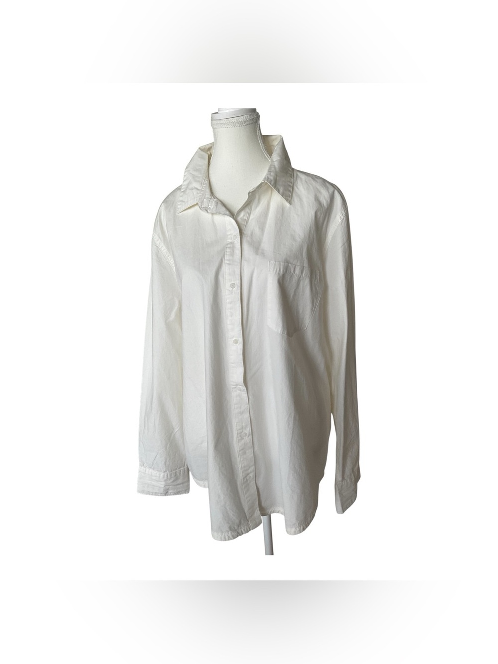 Aerie OFFLINE White Oversized Button Down Shirt Cotton XL